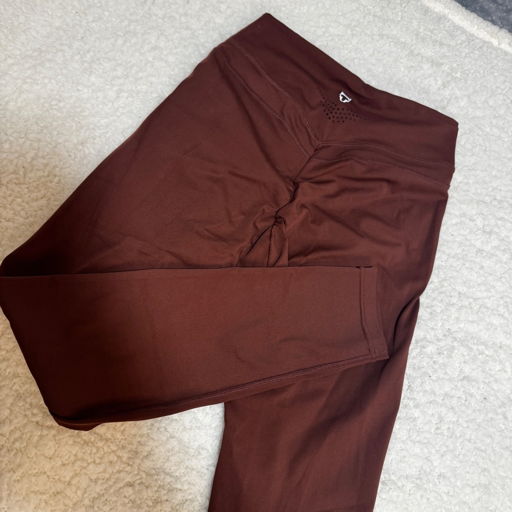 Tala SkinLuxe High Waisted Scrunch Bum Leggings Mahogany Burgundy Red